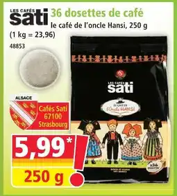 Norma Cafés sati 36 dosettes de café offre