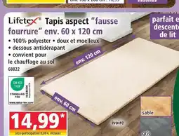 Norma Lifetex tapis aspect fausse fourrure offre