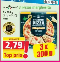 Norma Villa gusto 3 pizzas margherita offre