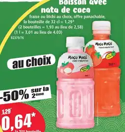 Norma Mogu mogu boisson avec nata de coco offre