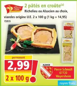 Norma Les regions à table 2 pâtés en croûte offre