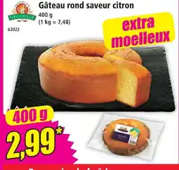 Norma Gechelle gâteau rond saveur citron offre
