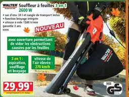 Norma Walter souffleur à feuilles 3 en 1 offre