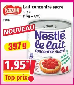 Norma Nestle lait concentré sucré offre