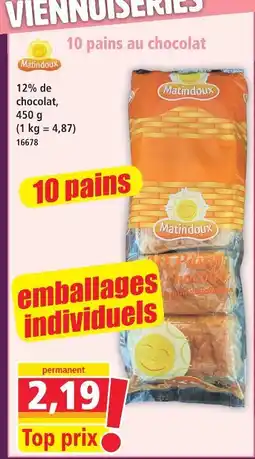 Norma Matindoux 10 pains au chocolat offre
