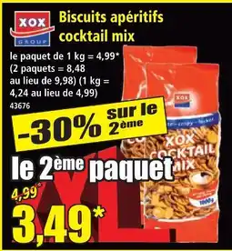 Norma Xox biscuits apéritifs cocktail mix offre