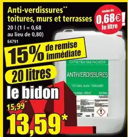 Norma Anti-verdissures toitures, murs et terrasses offre