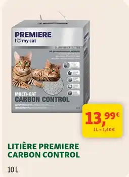 Maxi Zoo Premiere litière carbon control offre