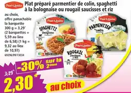 Norma Paul & louise plat préparé spaghetti à la bolognaise offre