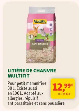 Maxi Zoo Multifit litière de chanvre offre