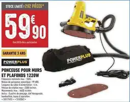 Brico Cash Ponceuse pour murs et plafonds 1220w offre