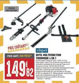 Brico Cash Scheppach - outil multifonction thermique 4 en 1 offre