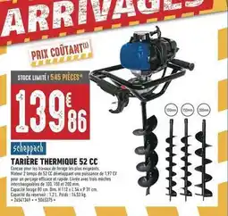 Brico Cash Scheppach - tariere thermique 52 cc offre