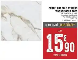Brico Cash Dim - carrelage sols et murs vintage gold aged offre
