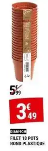 Gamm vert Filet 18 pots rond plastique offre