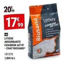 Gamm vert Litiere absorbante charbon actif offre