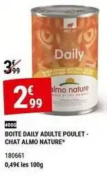 Gamm vert Almo nature - boite daily adulte poulet chat offre