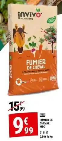 Gamm vert Invivo - fumier de cheval offre