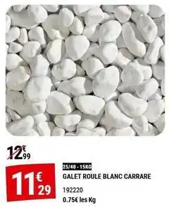 Gamm vert Galet roule blanc carrare offre