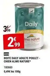 Gamm vert Almo nature - boite daily adulte poulet chien offre