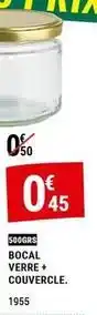 Gamm vert Bocal verre + couvercle offre