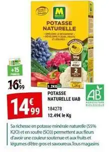 Gamm vert Tous - potasse naturelle uab offre