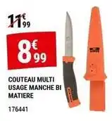 Gamm vert Couteau multi usage manche bi matiere offre