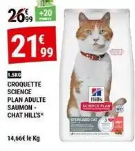 Gamm vert Cat - croquette science plan adulte saumon-chat offre