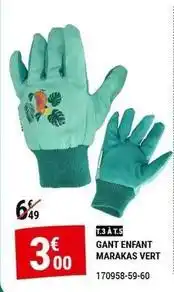 Gamm vert Gant enfant marakas vert offre