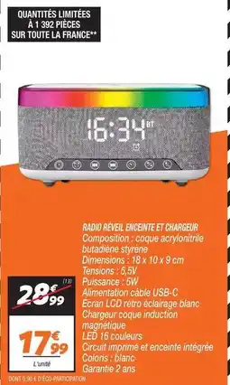 Netto Radio réfel enceinte et chargeur offre