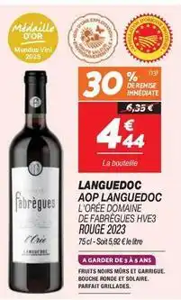 Netto Domaine de fabregues - languedoc aop languedoc offre