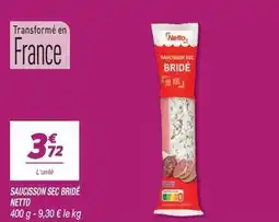 Netto Netto - saucisson sec bridé offre