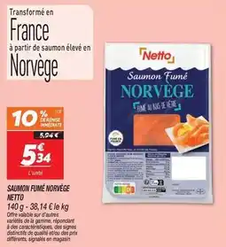Netto Netto - saumon fumé norvège offre