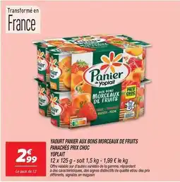 Netto Yoplait - yaourt panier aux bons morceaux de fruits panachés prix choc offre