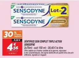 Netto Sensodyne - dentifrice soin complet triple action offre