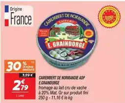Netto E.graindorge - camembert de normandie aop offre