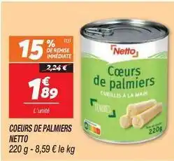 Netto Netto - coeurs de palmiers offre