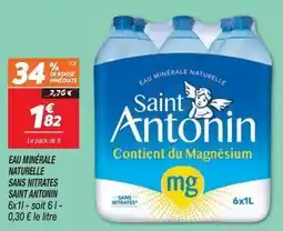 Netto Eau minerale naturelle offre