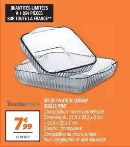 Netto Set de 2 plats de cuisson decile home offre