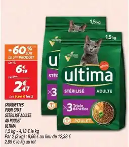 Netto Ultima - croquettes pour chat stérilisé adulte au poulet offre