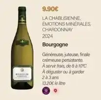 Monoprix La chablisienne, émotions minérales, chardonnay 2024 offre