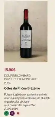 Monoprix Côtes du rhône - còtes du rhone brezeme offre