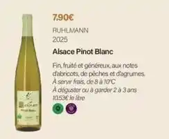Monoprix Ruhlmann - alsace pinot blanc offre