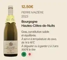 Monoprix Bourgogne hautes-côtes-de-nuits offre