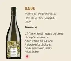 Monoprix Château de fontenay, limprévu sauvignon 2025 offre