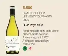 Monoprix Famille guilhem, les vents tournants offre