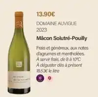 Monoprix Domaine auvigue 2023 mâcon solutre-pouilly offre