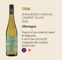 Monoprix Rheizhhessen horizn29, cabernet blanc 2025 offre