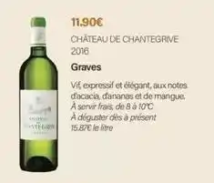 Monoprix Château de chantegrive 2016 offre