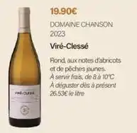 Monoprix Domaine chanson - 2023 viré-clesse offre